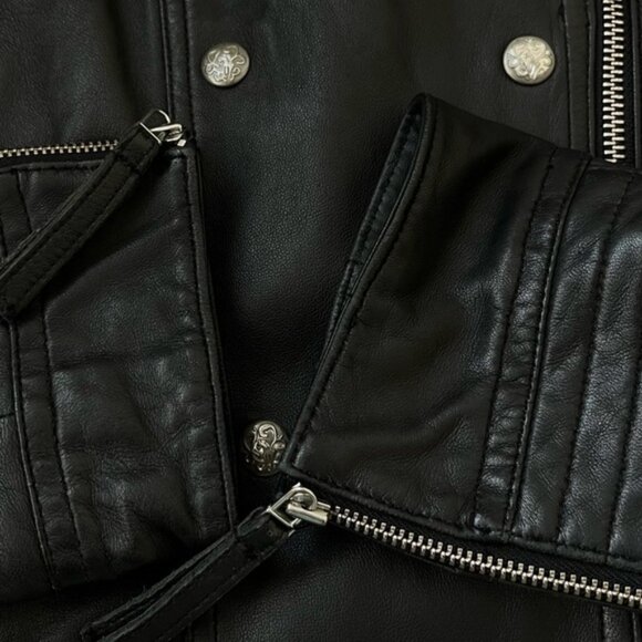 Danier Genuine Lamb Leather Biker Jacket Size XS - Picture 10 of 15